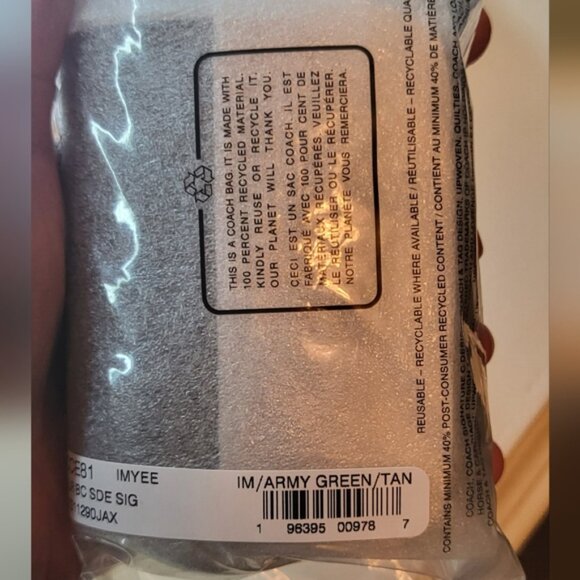 Coach Klare Bag Charm With Signature Canvas - Picture 5 of 6